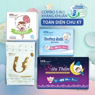 Combo 5 gói Băng vệ sinh UUcare Singapore Kháng khuẩn - Toàn diện chu kỳ