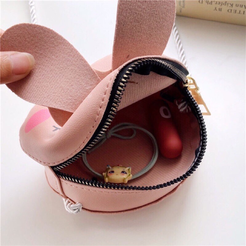 (HCM)Túi đeo chéo thỏ hồng cute cho bé