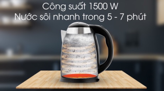 Ấm siêu tốc Sunhouse SHD1182 1,8 lít - Hàng chính hãng