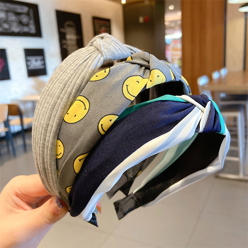 Băng Đô Dệt Kim Hoạ Tiết Kẻ Sọc Đơn Giản Thời Trang