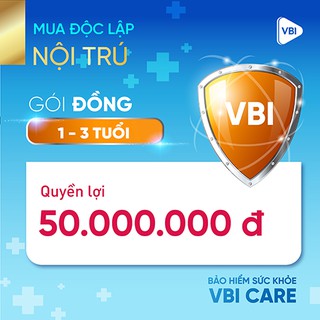 TOÀN QUỐC [E-Voucher] Bảo hiểm sức khỏe - Gói ĐỒNG (1-3 tuổi) VBI - VIETINBANK
