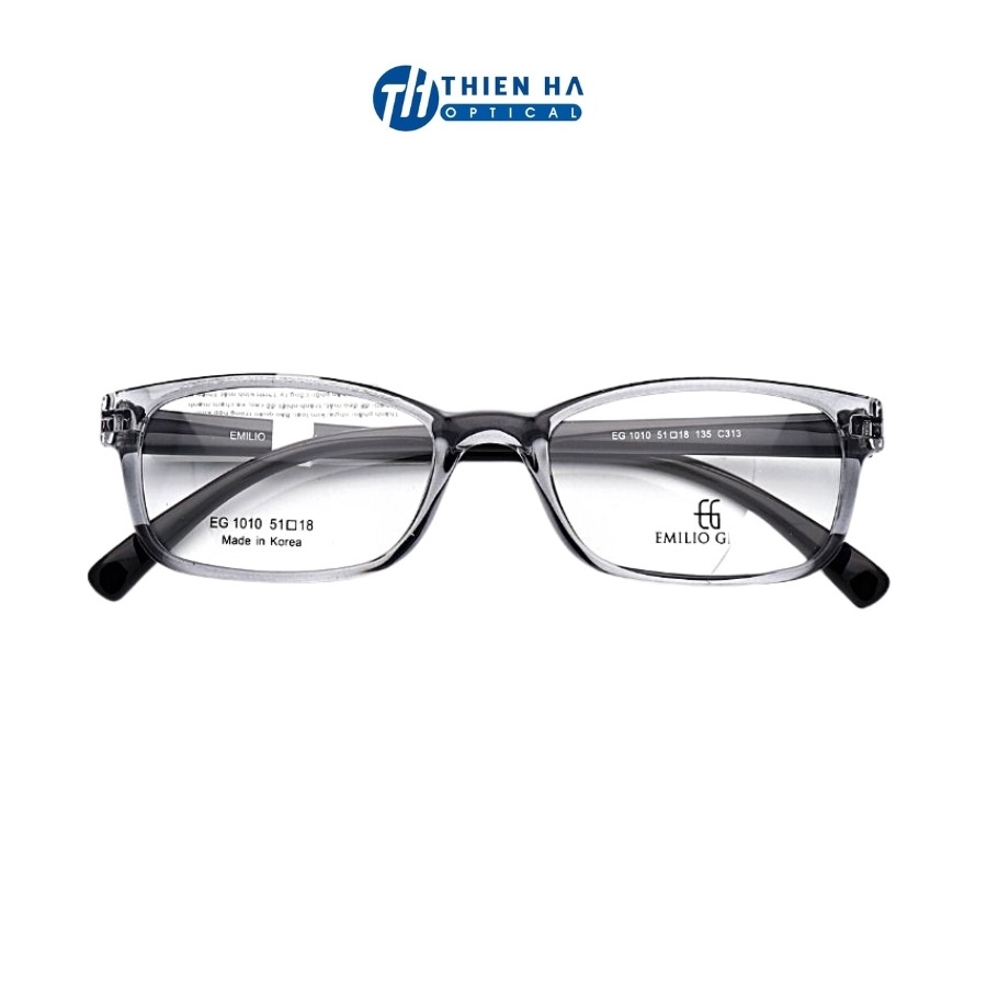 Gọng kính vuông THIÊN HÀ OPTICAL cao cấp chính hãng nhập khẩu HQ nhẹ,đàn hồi cao dẻo thích hợp mặt nhỏ cận cao EG1010