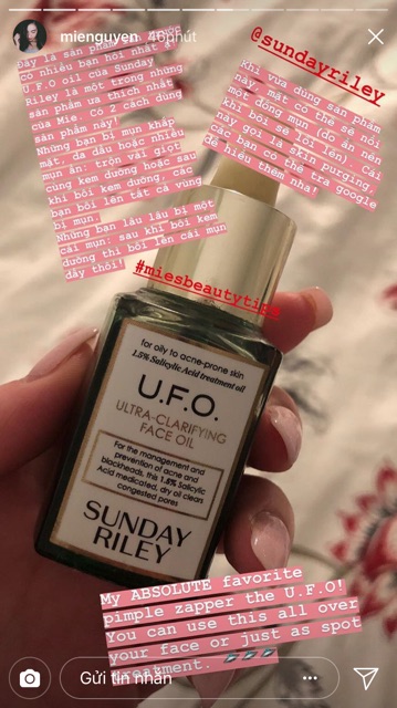 🌳Dầu dưỡng hỗ trợ làm giảm mụn Sunday Riley U.F.O Ultra Clarifying Face Oil - mẫu thử | BigBuy360 - bigbuy360.vn