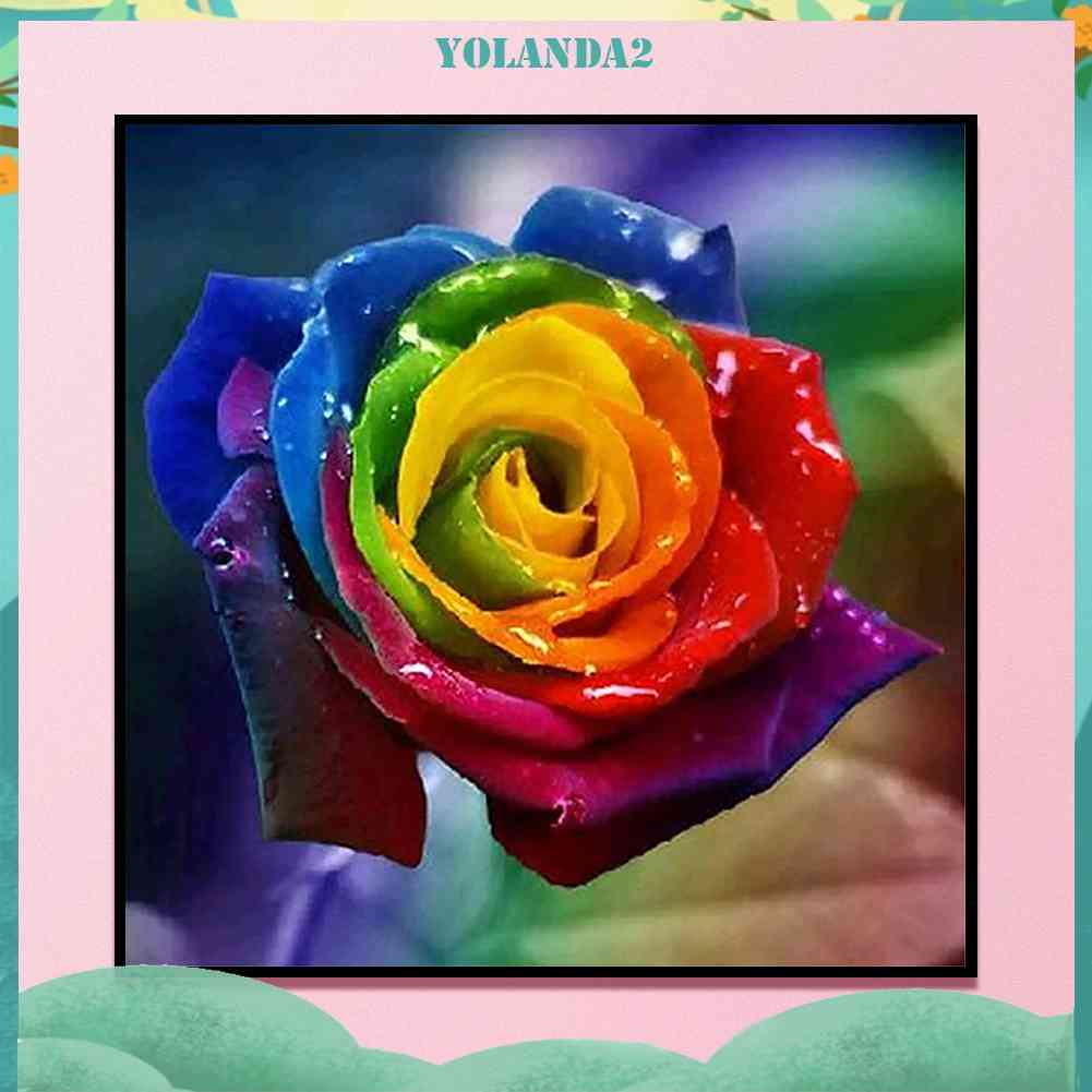 Bộ Tranh Thêu Chữ Thập Hình Hoa Hồng Nhiều Màu Sắc 11CT