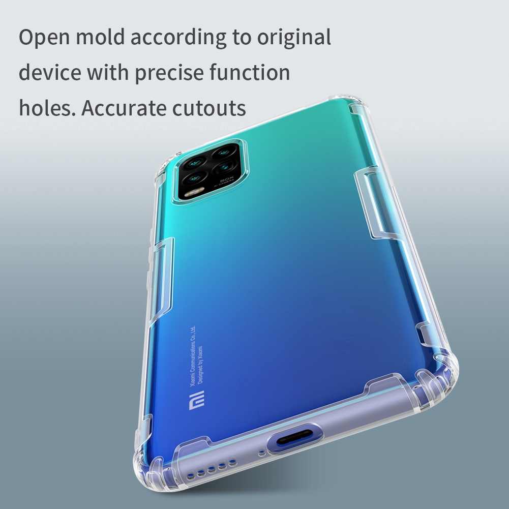 Ốp điện thoại NILLKIN bằng silicone mềm trong suốt cho Xiaomi Mi 10 Lite / Mi 10 Youth 5G