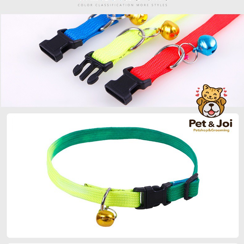 Vòng cổ bảy màu cho chó mèo ( FREE 2-6kg )- PET&amp;JOI