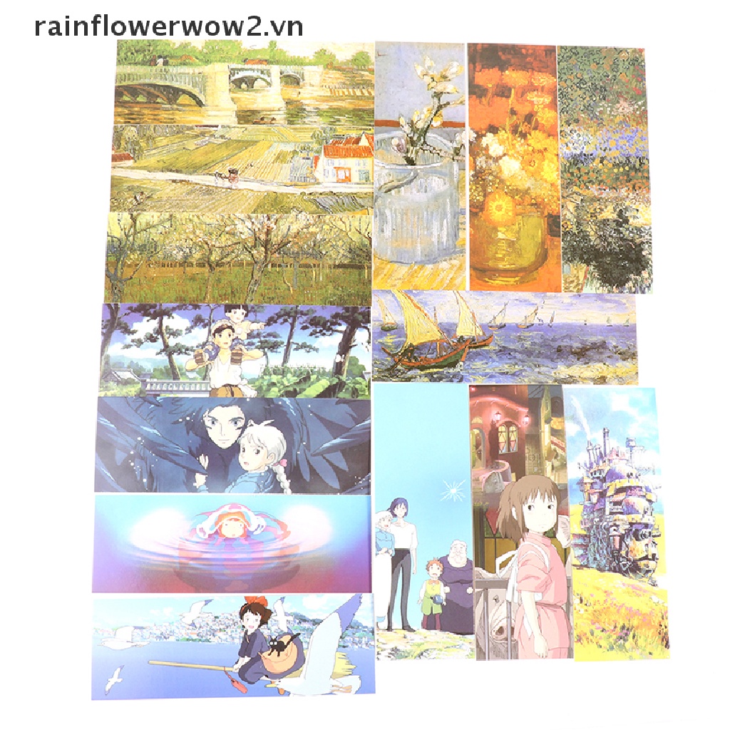 30 Phụ kiện Đánh Dấu Trang Sách Họa Tiết Tranh Sơn Dầu Van Gogh