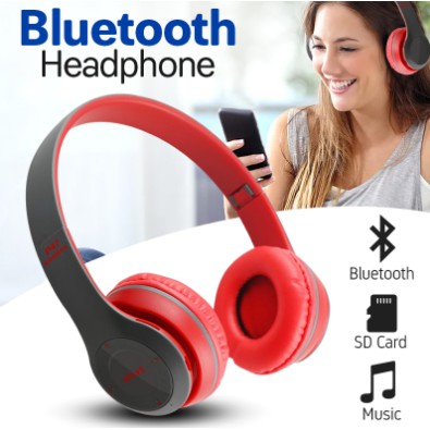 Tai Nghe Bluetooth Chụp Tai P47 Wireless Hiện Đại Có Khe Cắm Thẻ nhớ