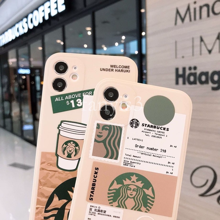 Ốp điện thoại hình Starbucks cho Iphone 13 12 Pro Max X Xr Xs Max 8 7 6 6s Plus