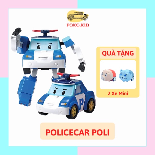 Bộ Đồ Chơi Xe Cứu Hộ Poli Và Những Người Bạn Biệt Đội Police car Robocar POKO KID