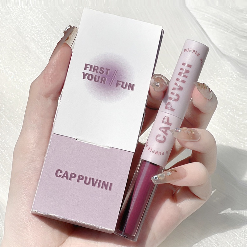 Son Môi Dạng Lỏng Cappuvini 2 Trong 1 Dưỡng Ẩm Lâu Trôi Không Phai Màu