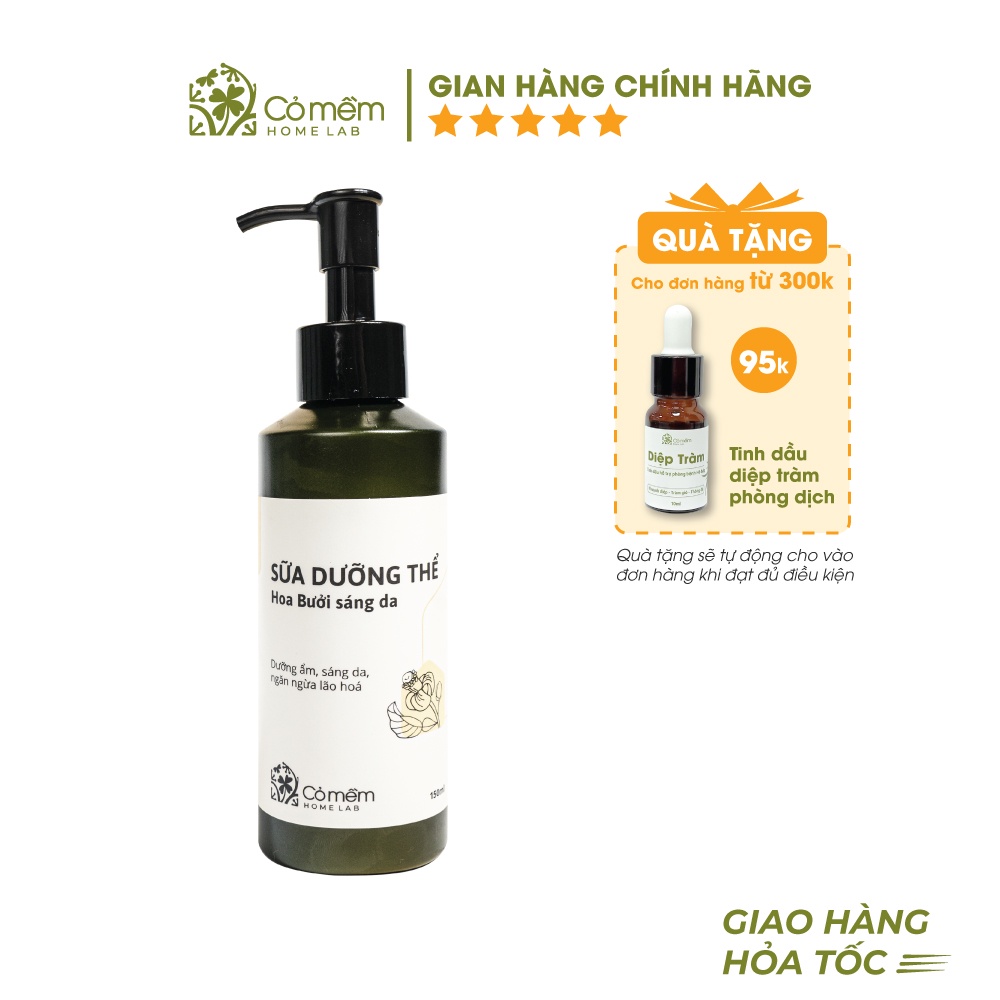 Sữa Dưỡng Thể Hoa Bưởi Sáng Da Dưỡng Ẩm Ngăn Ngừa Lão Hoá Cỏ Mềm 150ml