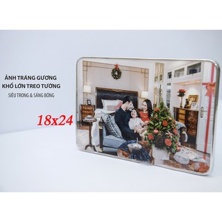 In ảnh gỗ tráng gương để bàn 18x24cm