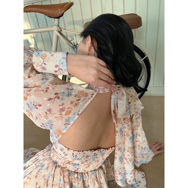 Đầm xoè cột nơ cổ My Muse dress
