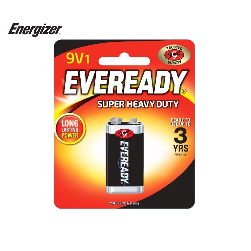 Pin vuông 9V Eveready 522  - Vỉ 1 viên - Hàng chính hãng DKSH Việt Nam.