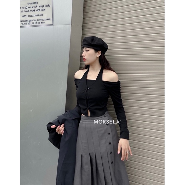 [COMBO 2 ÁO ] Áo croptop nữ tay dài MORSELA - 𝗖𝗨𝗣𝗜𝗗 𝘅 𝗠𝗢𝗥𝗚𝗔𝗡𝗔 phong cách cá tính chính hãng