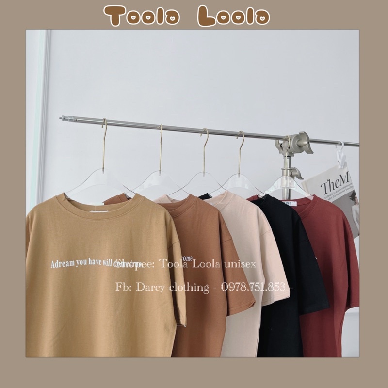 Áo Thun 3158 Chất Dày, Áo Chữ A DREAM Phông Chữ Nhỏ, Hình Ảnh Shop Tự Chụp
