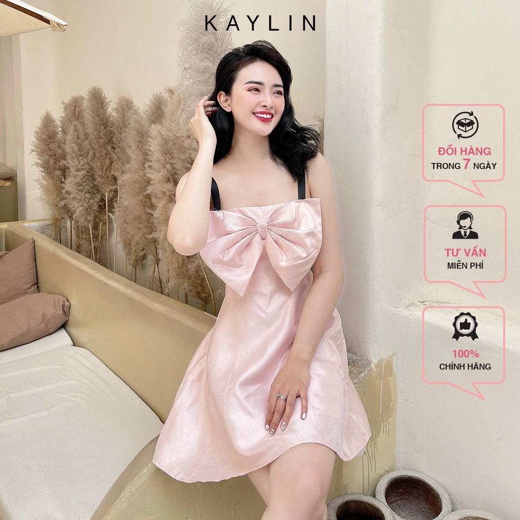 Đầm tafta phối nơ to thời trang KAYLIN - N1398
