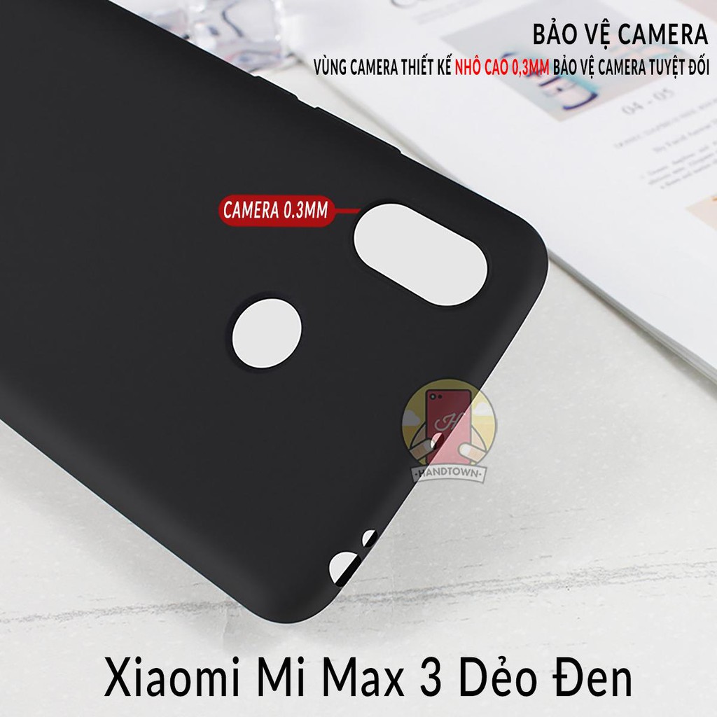 Ốp lưng Xiaomi Mi Max 3 silicone cao cấp dẻo nhám chống trầy