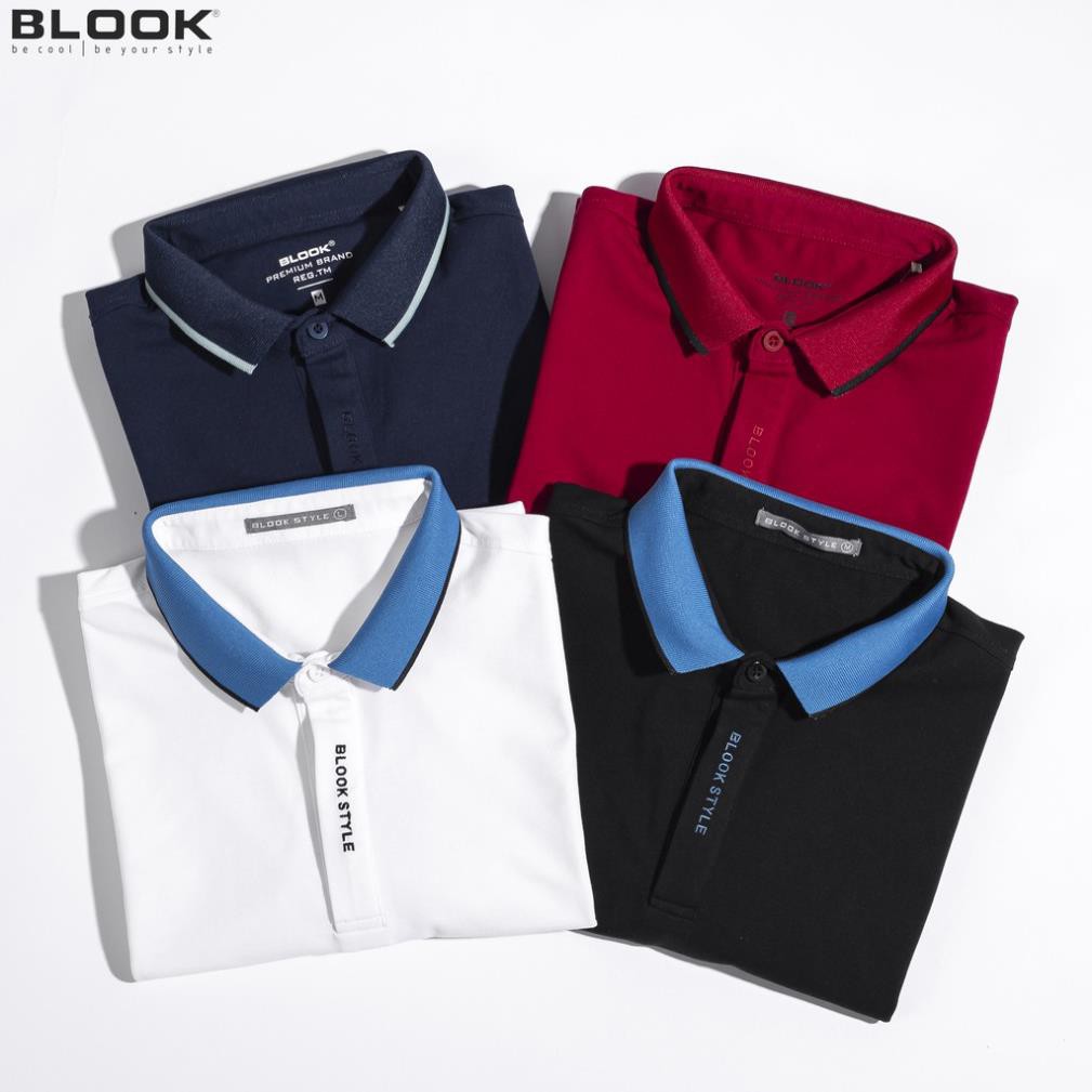 Áo polo slimfit BLOOK chất vải thun cá sấu cotton co giãn mã 33369 (HÌNH THẬT)  ༵