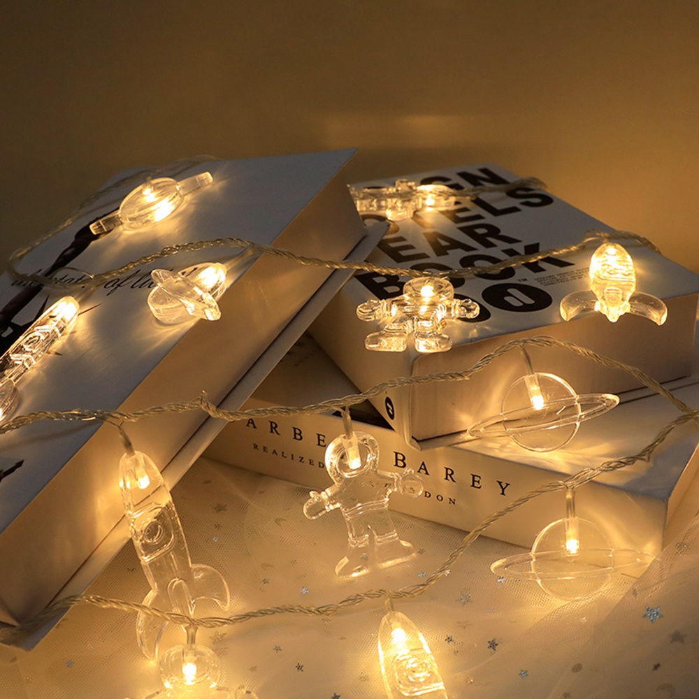 Dây đèn LED 1.5m hình phi hành gia ngoài trời trang trí nhà cửa