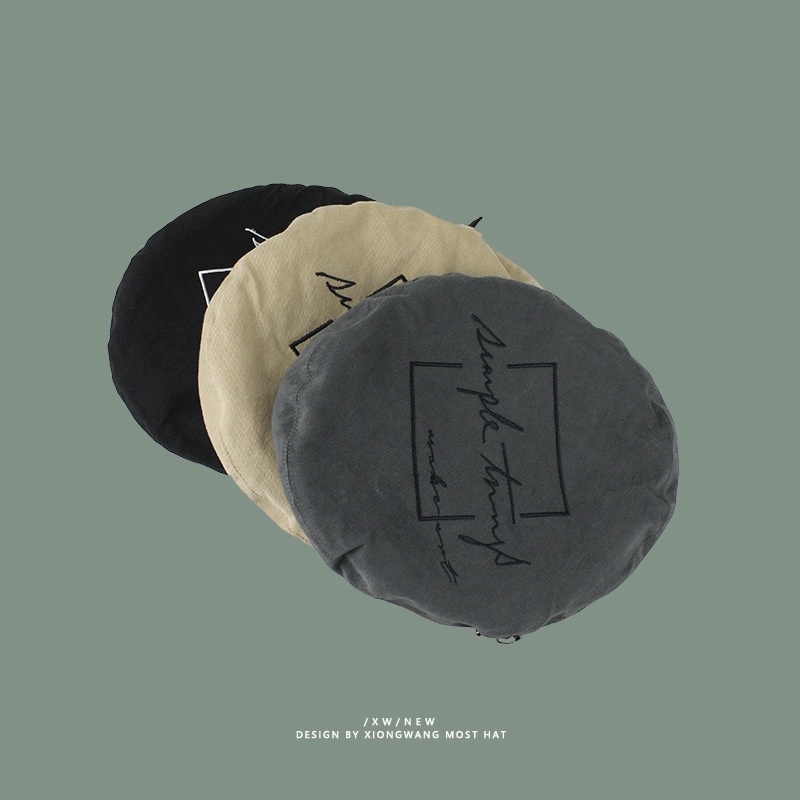 Mũ Beret thêu họa tiết phong cách hiphop cá tính cho nữ