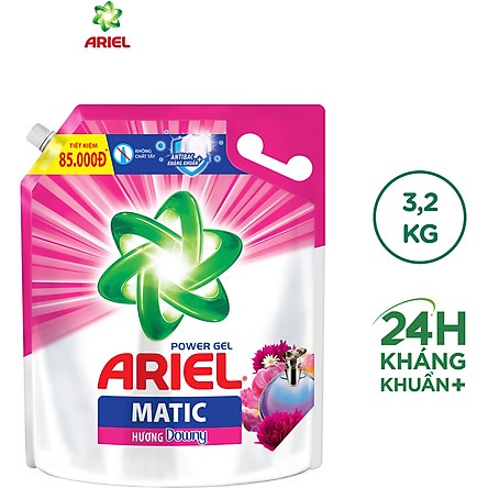 Nước Giặt Ariel Matic Đậm Đặc Hương Downy 3,2kg - Nước giặt Khử mùi ẩm mốc