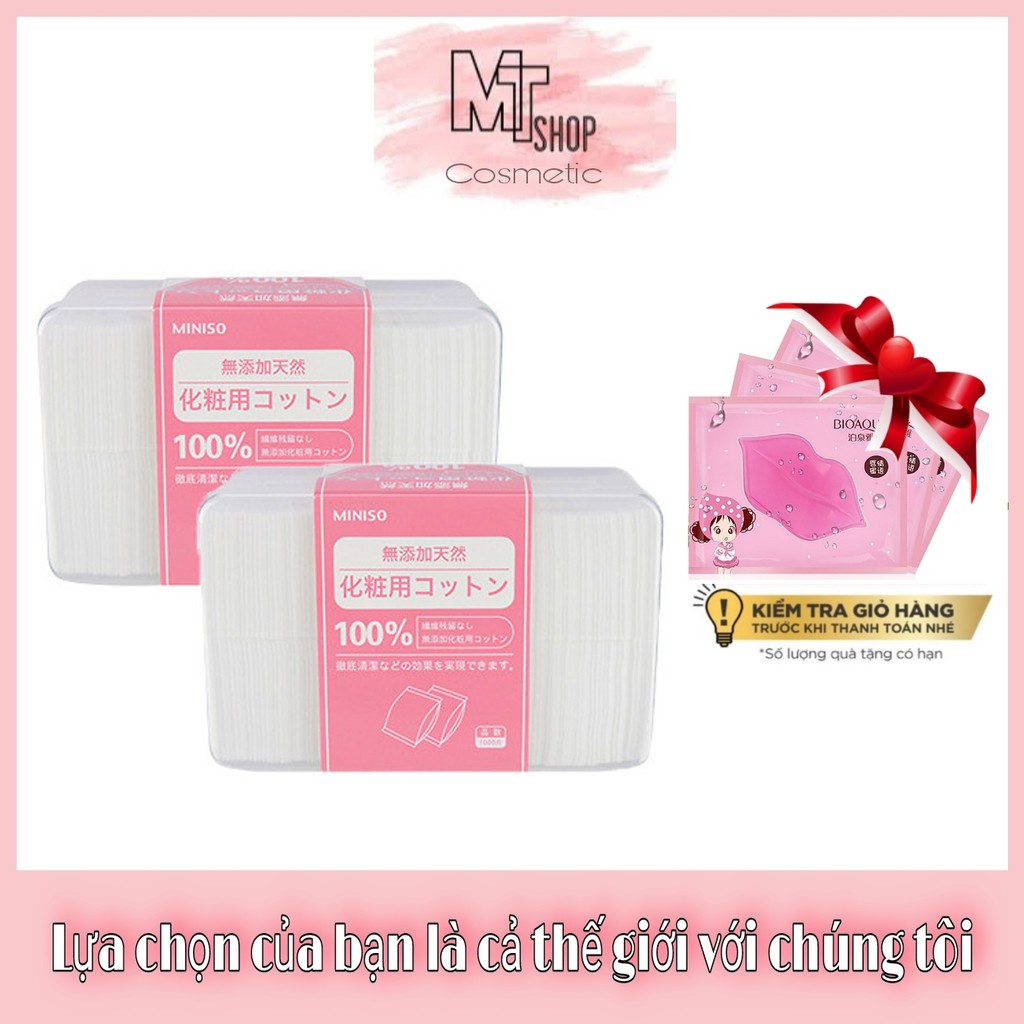 Bông Tây Trang Miniso Hộp 1000 Miếng Mềm Mịn | BigBuy360 - bigbuy360.vn