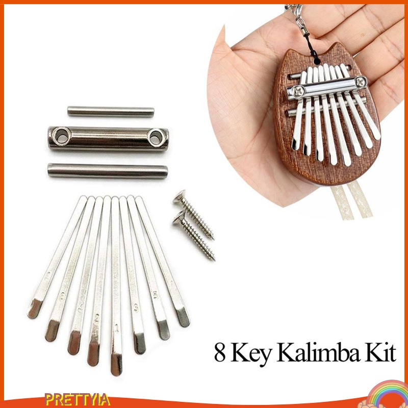 [PRETTYIA]Thumb Piano Kalimba Bridge Saddle 8 Key Set DIY Spare Parts Key of Kalimba