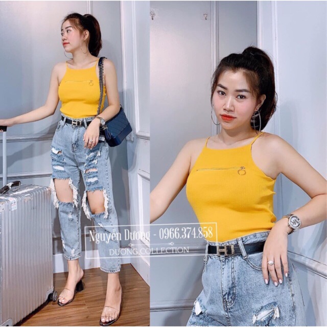 [Hot] Áo dây khoá ngang ngực