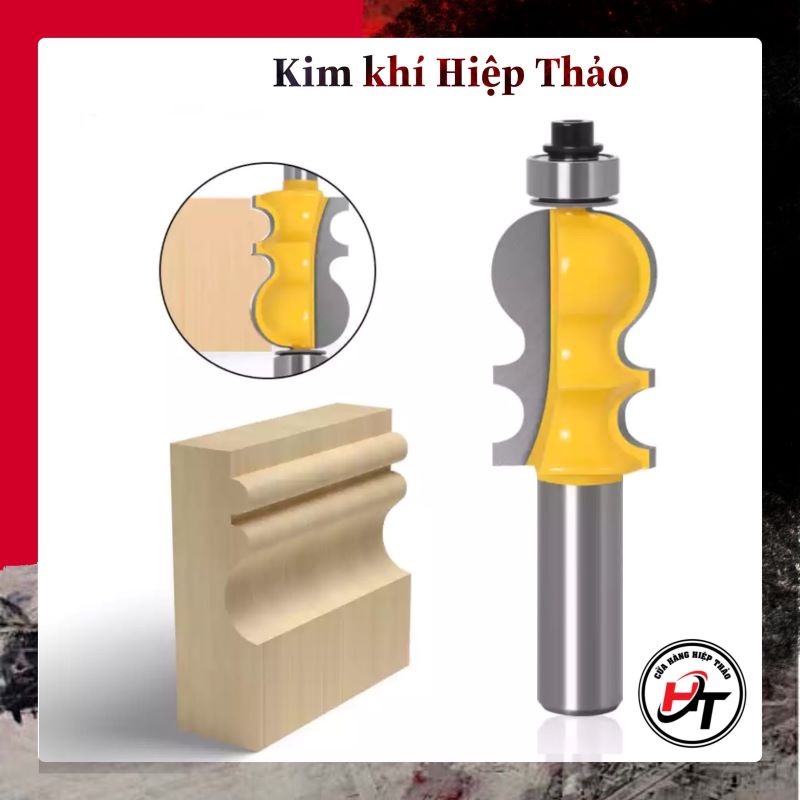 Mũi soi phào chỉ gỗ mũi phay cửa tủ MUWANG vàng kiểu 3 MSPC-V-K3