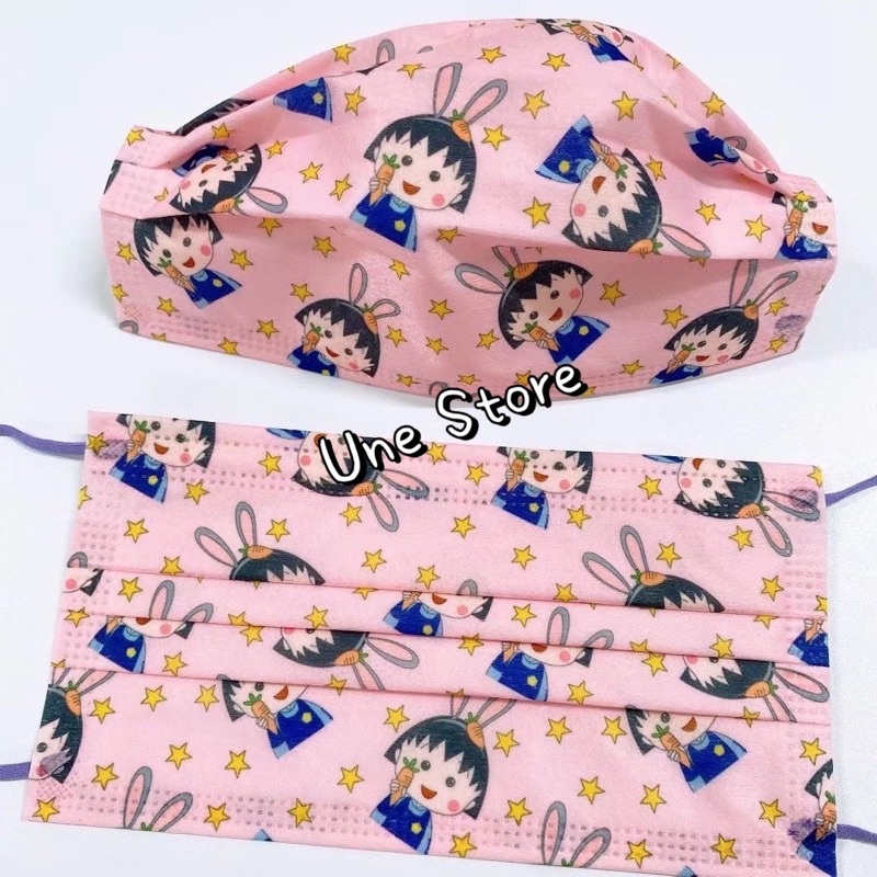 Khẩu trang ba lớp dễ thương mẫu Maruko-chan Nhật Bản