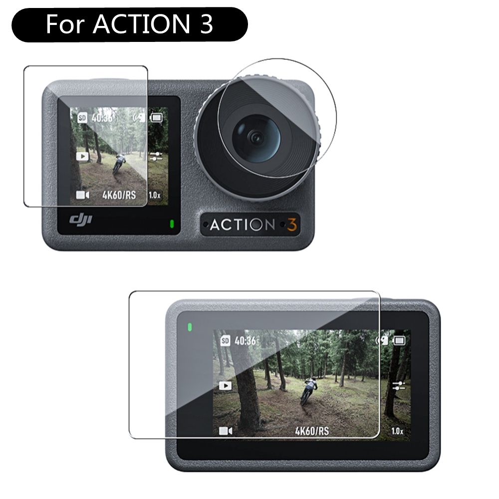 Kính Cường Lực Bảo Vệ Ống Kính Máy Ảnh Cho DJI Osmo Action 3 3