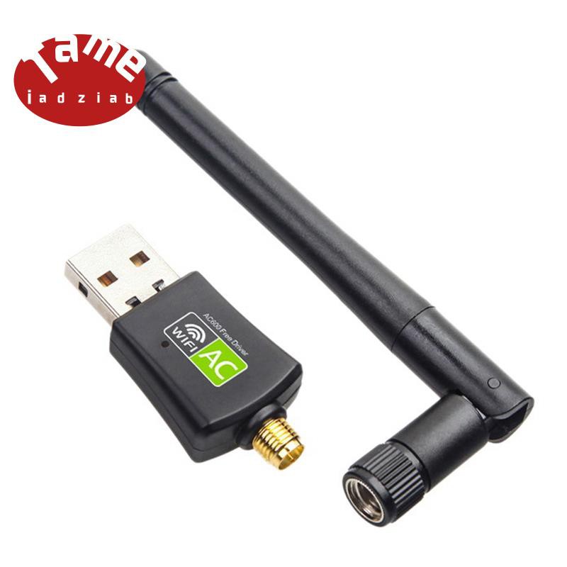 Driver Free Ac600M Dual Band USB Wireless Card with Antenna Wifi Adapter 2.4/5Ghz High Speed USB 3.0 Receiver for Office