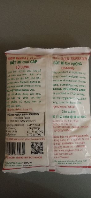 [Mã 77FMCGSALE1 giảm 10% đơn 250K] Bột mì táo đỏ Đại Phong 500 g | BigBuy360 - bigbuy360.vn