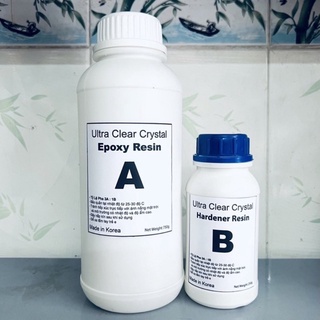 Keo Đổ Nhựa Cứng Epoxy Resin Ultra Clear Crystal AB ( Bộ 1kg )
