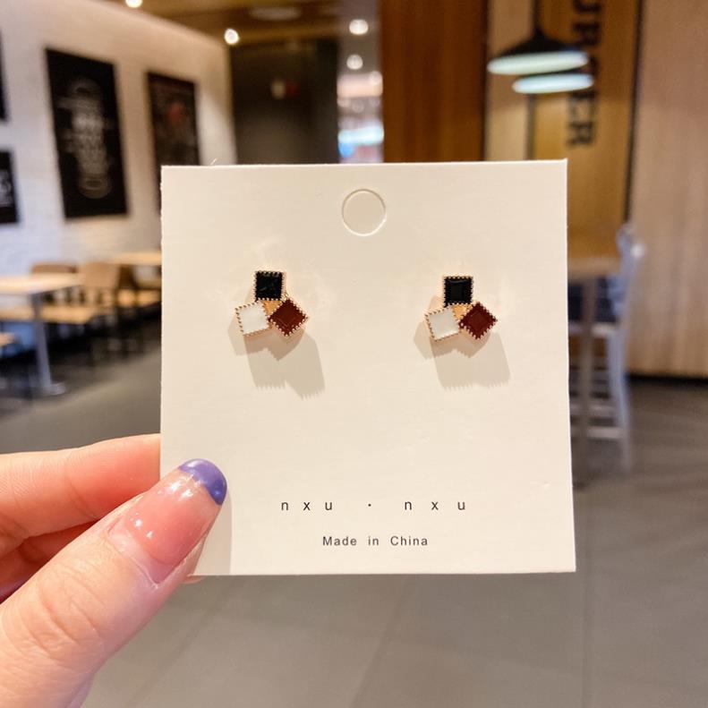 Bông tai đính đá Hoa tai Bạc S925 Khuyên không gây dị ứng da nhiều hình xinh xắn sang chảnh, June accessories