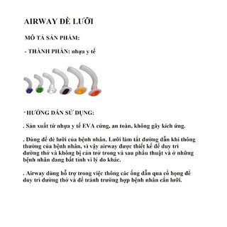 Dụng cụ chắn lưỡi và mở miệng (Airway)