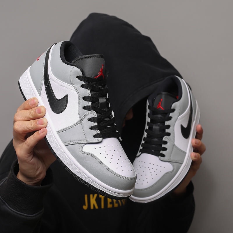 Giày thể thao JORDAN 1 XÁM cổ thấp Hot trend nam nữ, Giày sneaker JD1 Xám thấp cổ dùng đi học,tập gym,chạy bộ