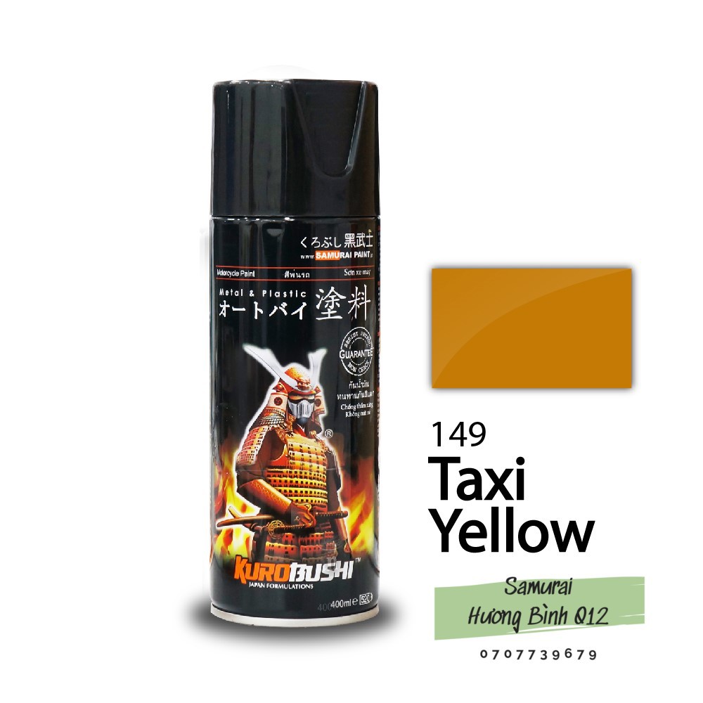 Sơn xịt Samurai màu Vàng Taxi - 149 (400ml)