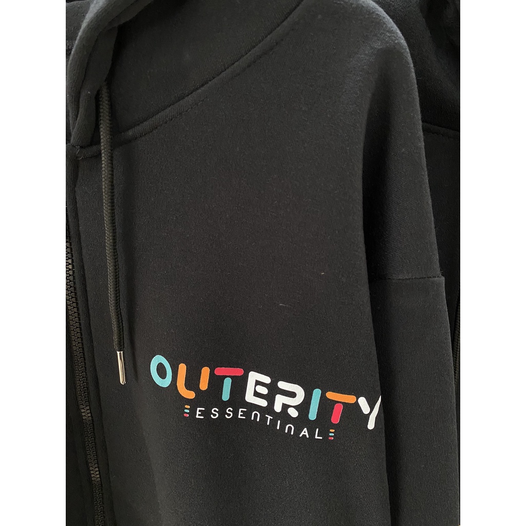 Áo NỈ HOODIE ZIP OUTERITY Rainbow, Áo khoác dây kéo Form RỘNG Oversize, Chất Nỉ Bông Cao Cấp, khoác Unisex Nam Nữ