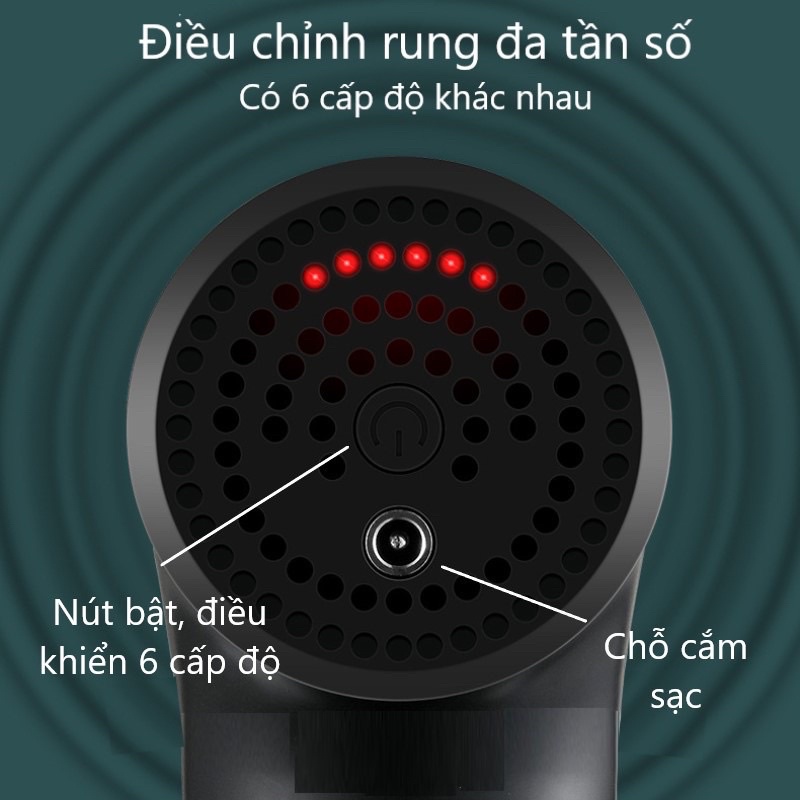 Máy massge cầm tay hỗ trợ xoa bóp các vùng cơ thể tiện ích