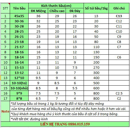 1kg bầu ươm cây giống(Hàng loại 1)