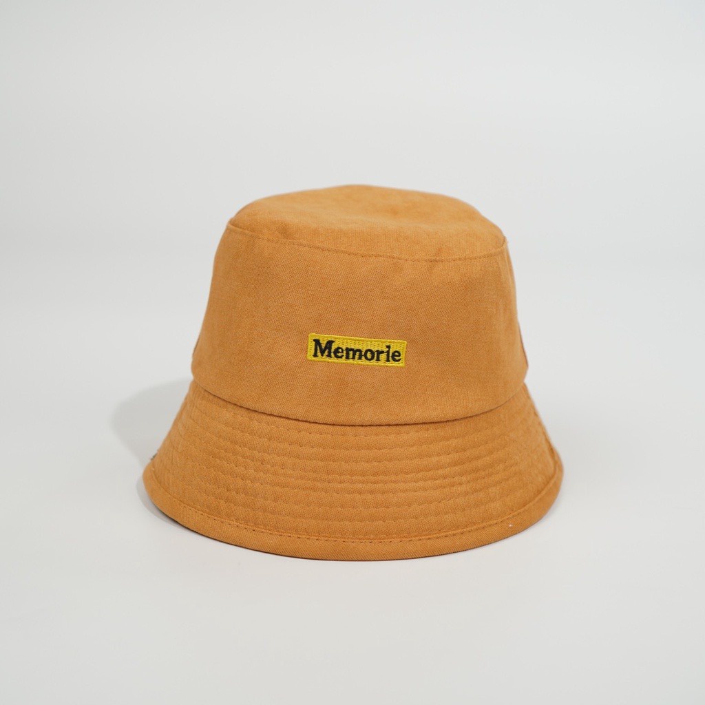 Mũ bucket vành cụp Nón tai bèo thêu chữ MEMORIE chất nỉ nhung cao cấp form unisex nam nữ