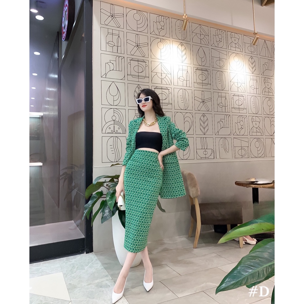 Sét vest công sở chất umi chân váy bút chì kết hợp vest 2 lớp đủ màu đủ size