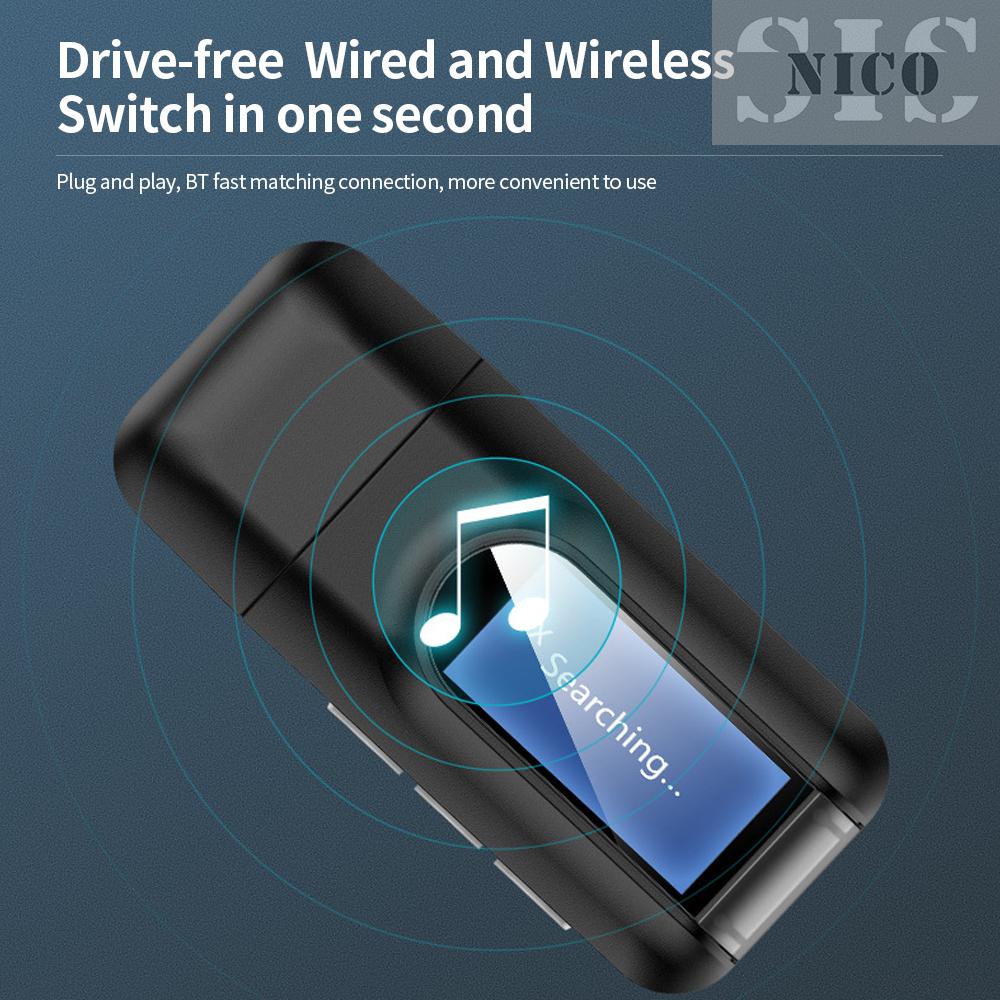 Thiết Bị Thu Phát Âm Thanh Không Dây T11 Bt 5.0 Màn Hình Lcd 3.5mm 3.5 Aux Usb Cho Xe Hơi | BigBuy360 - bigbuy360.vn