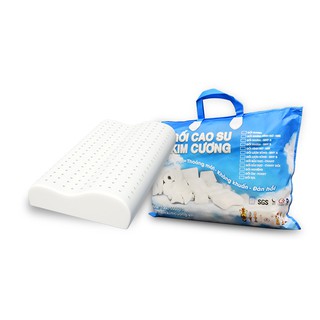 Gối cao su cao 12cm nâng đỡ tối ưu cột sống giảm trơn trượt Siny A hãng Kim Cương 44x64cm
