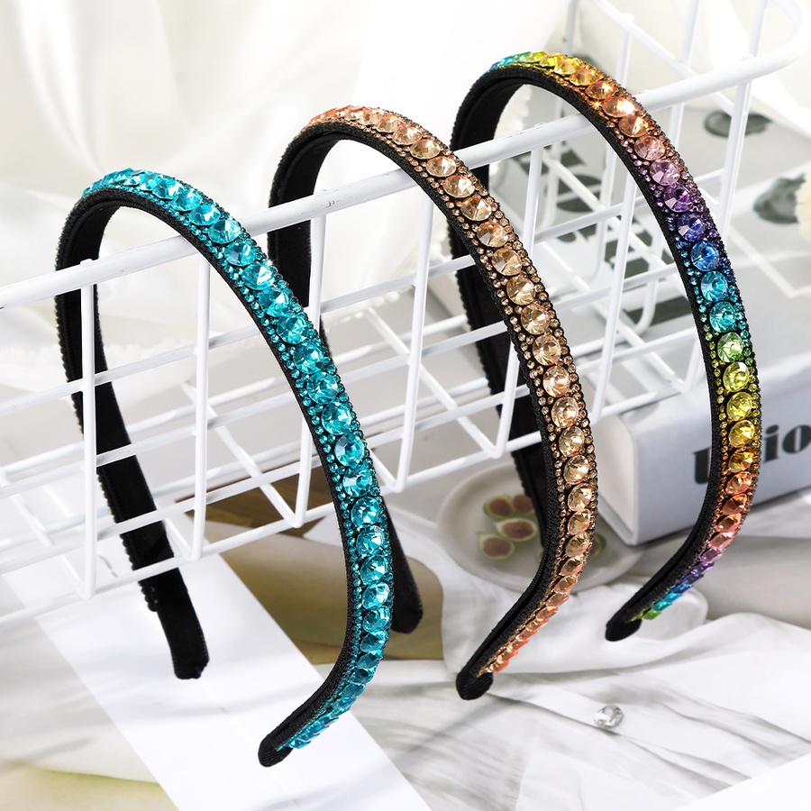 Băng Đô Cài Tóc Đính Đá Kim Cương Toàn Bộ Phong Cách Retro Hàn Quốc Cho Nữ