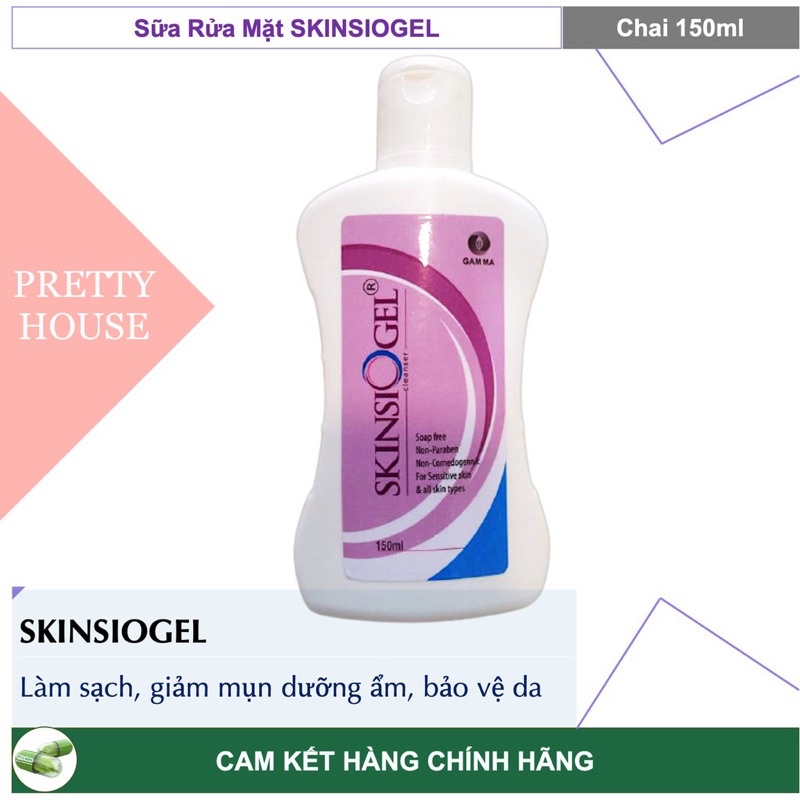 Sữa rửa mặt/tắm không xà phòng cho mọi loại da Skinsiogel Cleanser