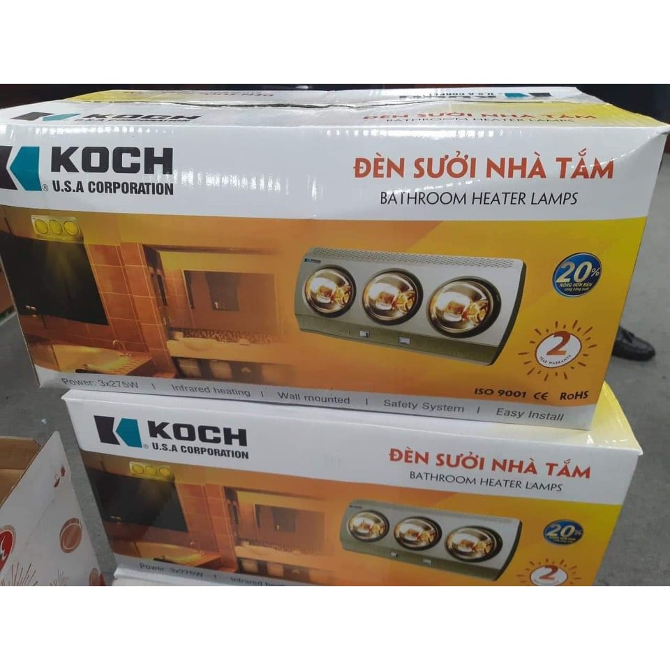 ( SAE 70%) ĐÈN SƯỞI NHÀ TẮM 3 BÓNG KOCH